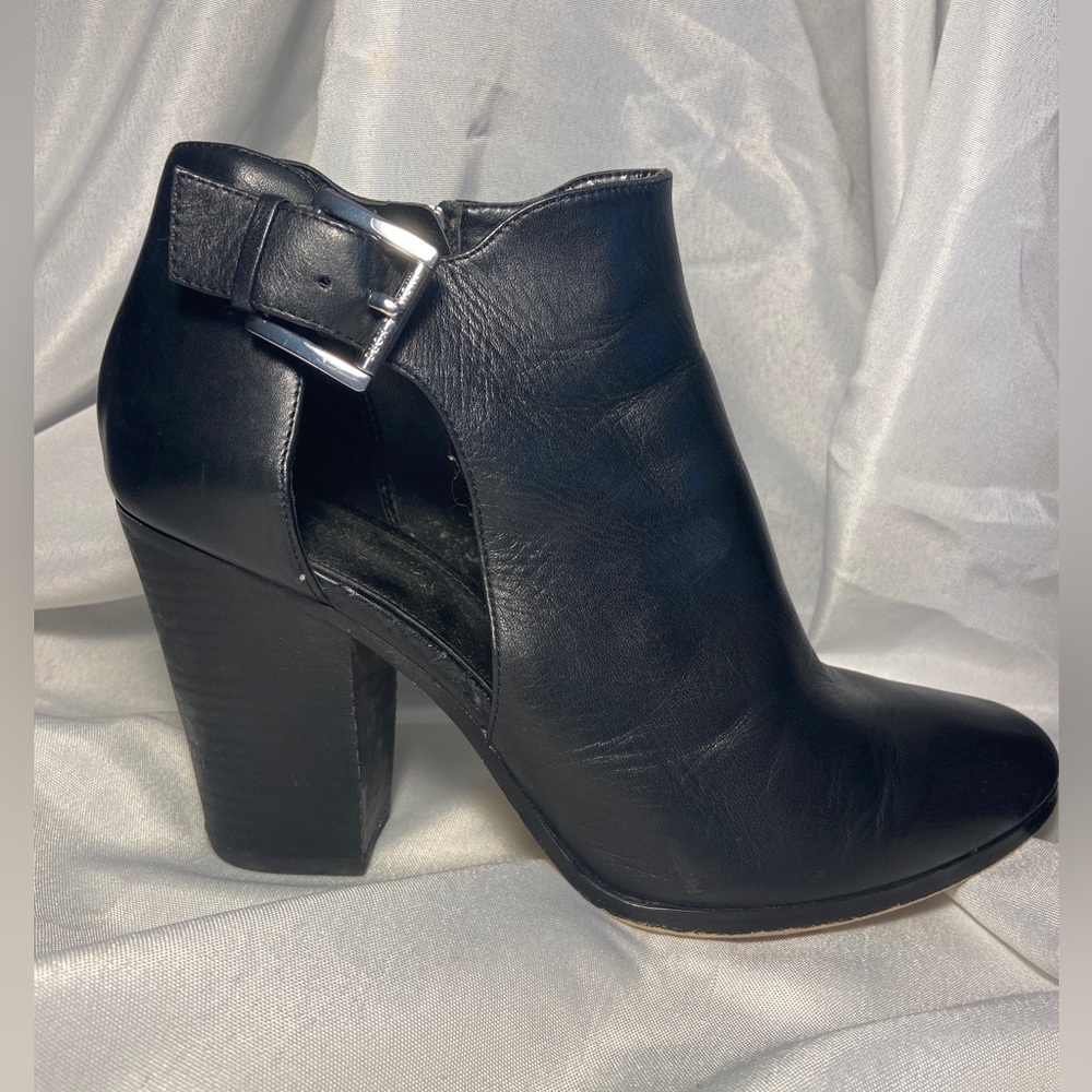 Michael Kors Leather Side Cutout Booties